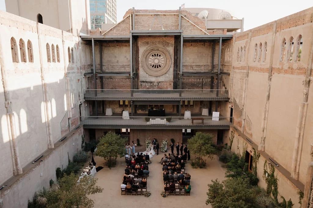 Elegant wedding reception setup